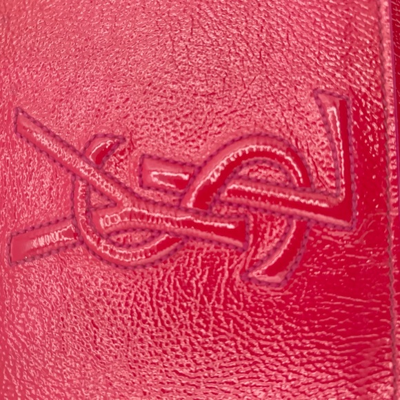 YSL Belle Du Jour patent clutch in a gorgeous pinky red! Nice vintage condition! - Picture 4 of 12